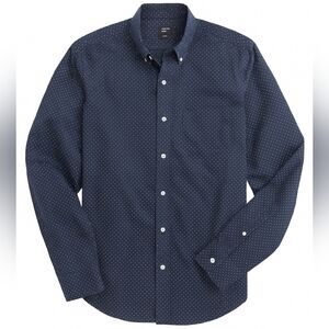 J.CREW | Men’s Slim Fit Navy Micro-Dot Button-Down Shirt | Size Large